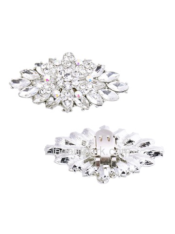 EletantPark Silver Gold Women Wedding Dress Accessories Gift Rhinestones Hat Shoe Clips 2 Pcs