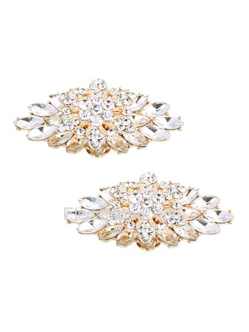 EletantPark Silver Gold Women Wedding Dress Accessories Gift Rhinestones Hat Shoe Clips 2 Pcs