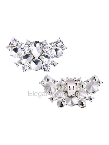 EletantPark Silver Women Wedding Dress Accessories Gift Butterfly Design Decoration Shoe Clips 2 Pcs