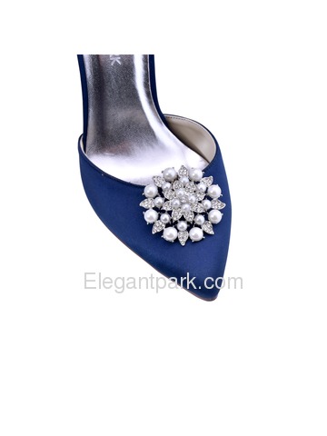 ElegantPark New Fashion Pearls Rhinestones Wedding Party Shoe Clips Two Pieces Including