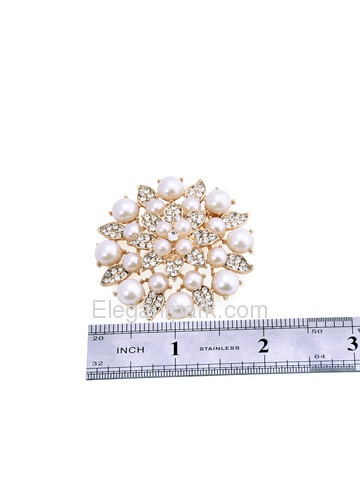 ElegantPark New Fashion Pearls Rhinestones Wedding Party Shoe Clips Two Pieces Including