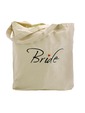 ElegantPark Bride Tote Bag For Wedding Party Natural Canvas 100% Cotton