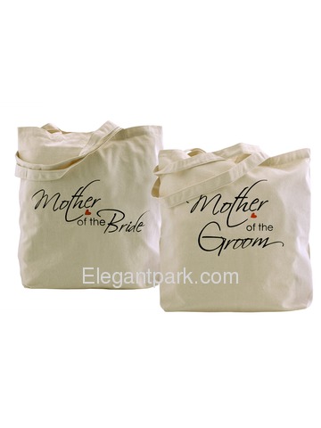 ElegantPark Mother of the bride groom Tote Bag Natural Canvas 100% Cotton