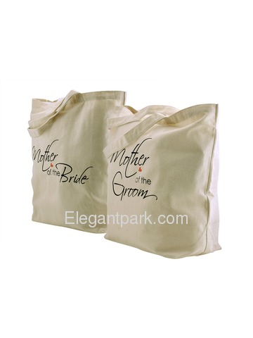ElegantPark Mother of the bride groom Tote Bag Natural Canvas 100% Cotton