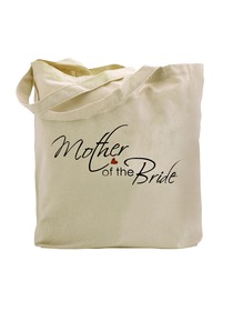 ElegantPark Mother of the Bride Tote Bag For Wedding Party Natural Canvas 100% Cotton