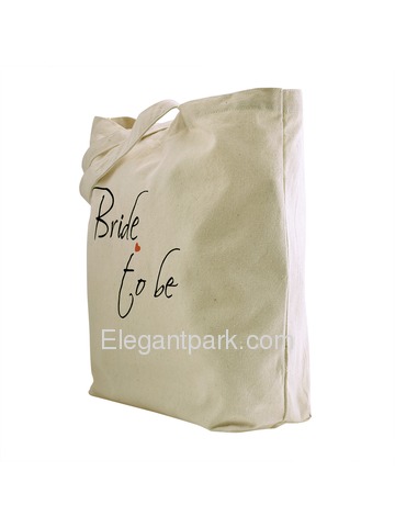 ElegantPark Bride to Be Tote Bag For Wedding Party Natural Canvas 100% Cotton