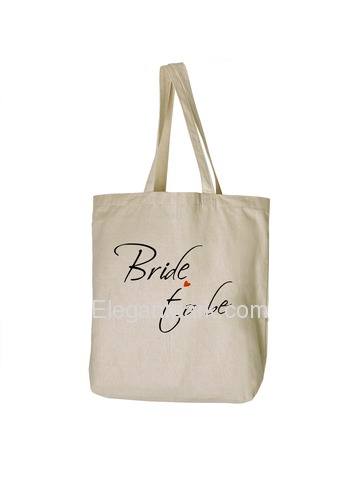 ElegantPark Bride to Be Tote Bag For Wedding Party Natural Canvas 100% Cotton