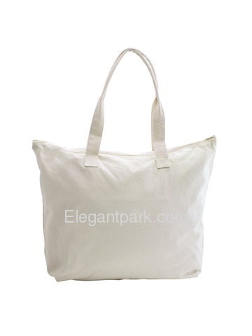 ElegantPark Here Comes The Bride Wedding Canvas Tote Bag Travel Zip Interior Pocket 100% Cotton