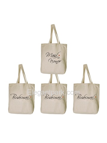Tote bag Set forWedding Favors Bride to Be Bridal Shower Bachelorette Gifts Canvas 100% Cotton