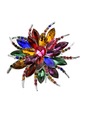 BP1705 Women Fashion Jewelry Beautiful Crystal Blooming Flower Brooch Pin