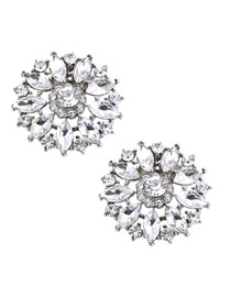 BQ ElegantPark Fashion Decorative Round Rhinestones Crystal Wedding Party Shoe Clips 2 Pcs