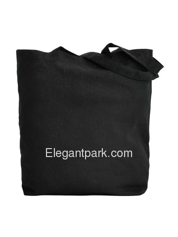 ElegantPark Here Comes the Bride Tote Bag Wedding Gifts Black 100% Cotton with Gold Script