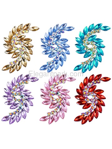 BP1707 Crystals Brooch Pin Women Fashion Jewelry S Type