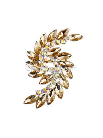 BP1707 Crystals Brooch Pin Women Fashion Jewelry S Type