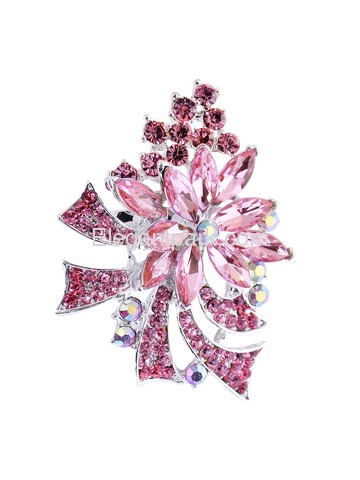 BP1708 Crystals Brooch Pin Women Fashion Jewelry Blooming Maple Tree