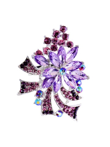 BP1708 Crystals Brooch Pin Women Fashion Jewelry Blooming Maple Tree