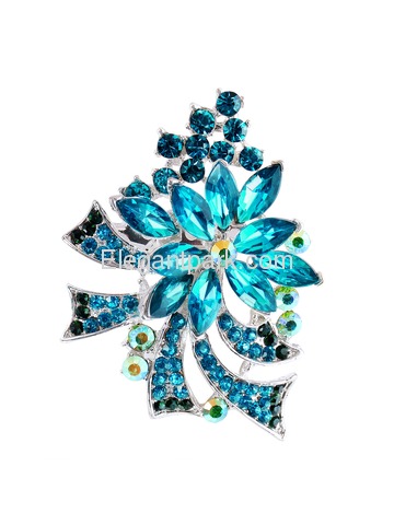 BP1708 Crystals Brooch Pin Women Fashion Jewelry Blooming Maple Tree