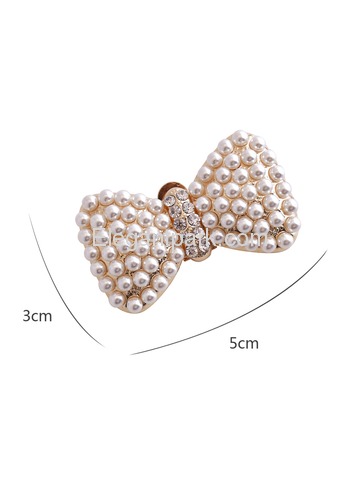 CE Women 2 Pcs Shoe Clips Pearl Bow Diamante Rhinestones Wedding Evening Prom Party Decoration Gift