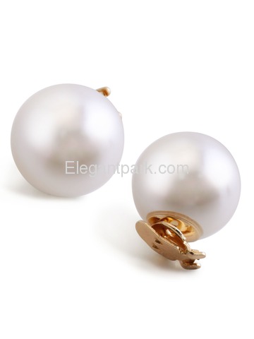 CH Women 2 Pcs Shoe Clips Round Pearl Ball Design Wedding Party Decoration Gift