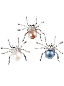 BP1710 Women Fashion Jewelry Spider Pearls Gift Dress Brooch Pins