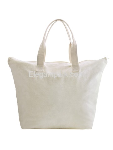 ElegantPark Mother of Bride Wedding Canvas Tote Bag Travel Daisy Zip Interior Pocket 100% Cotton 1 P