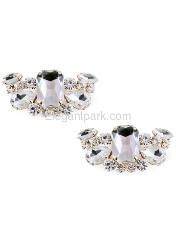 CL Shoe Clips Diamante Butterfly Shaped Design Rhinestones Wedding Evening Prom Party Decoration