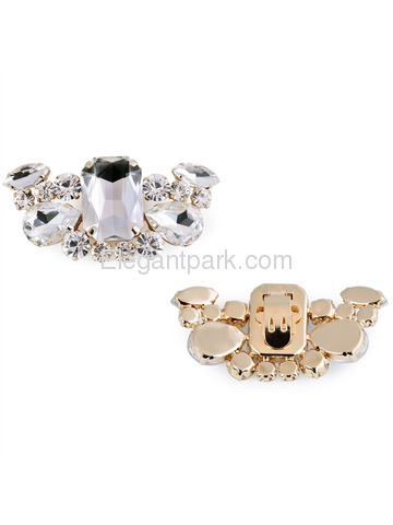 CL Shoe Clips Diamante Butterfly Shaped Design Rhinestones Wedding Evening Prom Party Decoration