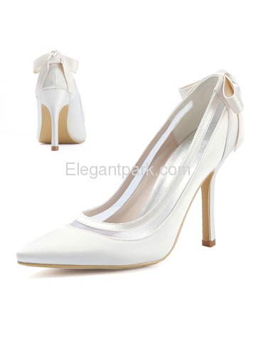 HC1806 Women Strappy Pointed Toe High Heel Pumps Satin Evening Wedding Party Shoes (HC1806)