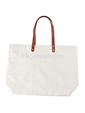 ElegantPark Eco-Friendly Wedding Shopping Grocery Tote Bag Interior Pocket 100% Cotton ,Letter A