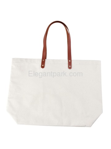 ElegantPark Shopping Eco-Friendly Daily Uesd Tote Bag with Interior Pocket 100% Cotton, Letter L
