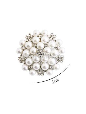 ElegantPark Women Wedding Accessories Pearl brooch Shoe Clips 2Pcs