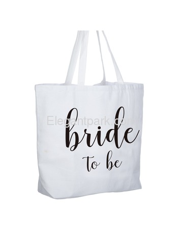 ElegantPark Bride to Be Jumbo Tote Bag Wedding Bridal Shower Gifts Canvas 100% Cotton Interior Pocke