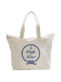 ElegantPark Loop Mate of Honor Tote Bag Wedding Bridal Shower Gifts Zip 100% Cotton