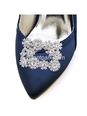 ElegantPark Silver Pink Rhinestones Shoe Clips Square Buckle Design Wedding Party Accessories 2 Pcs