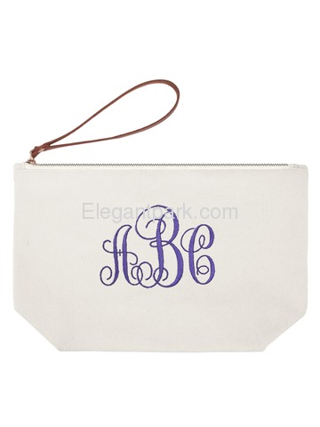 ElegantPark PERSONALIZED Custom Gift Travel Makeup Cosmetic Bag Wristlet Pouch Gifts with Zip