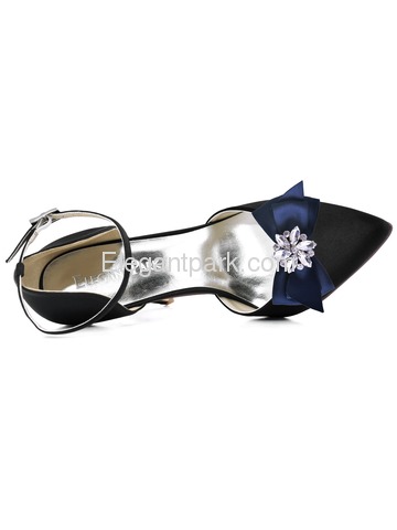 ElegantPark 2 Pairs Combination Women Wedding Accessories CQ+AJ Navy Blue Shoes clips