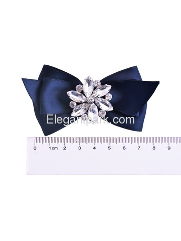 ElegantPark 2 Pairs Combination Women Wedding Accessories CQ+AJ Navy Blue Shoes clips