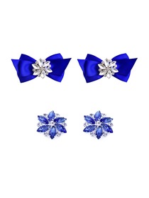 ElegantPark 2 Pairs Combination Women Wedding Accessories CQ+AJ Blue Shoes clips