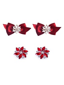 ElegantPark 2 Pairs Combination Women Wedding Accessories CQ+AJ Red Shoes clips