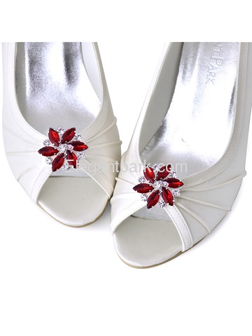 ElegantPark 2 Pairs Combination Women Wedding Accessories CQ+AJ Red Shoes clips