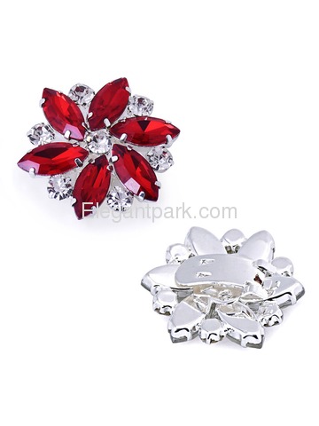 ElegantPark 2 Pairs Combination Women Wedding Accessories CQ+AJ Red Shoes clips