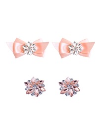 ElegantPark 2 Pairs Combination Women Wedding Accessories CQ+AJ Pink Shoes clips