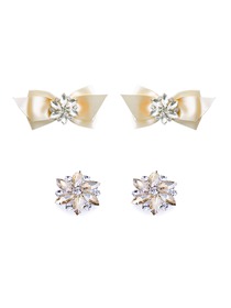 ElegantPark 2 Pairs Combination Women Wedding Accessories CQ Ivory+AJ Champagne Shoes clips