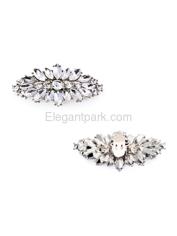 ElegantPark 2 Pairs Combination Women Wedding Accessories BF+AW Sliver Shoes clips