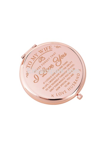 ElegantPark Gifts for Wife Birthday Wife Gifts from Husband Engraved Compact Mirror Romantic Anniver