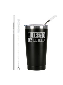 Retirement Gifts Tumbler Stainless Steel the legend has retired Insulated Coffee Tumbler Navy blue