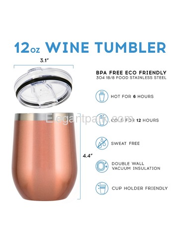 Retirement Gifts Tumbler Stainless Steel Personalized retired free and fabulous Insulated Wine Tumbl