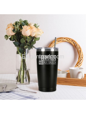 Retirement Gifts Tumbler Stainless Steel the legend has retired Insulated Coffee Tumbler Navy blue