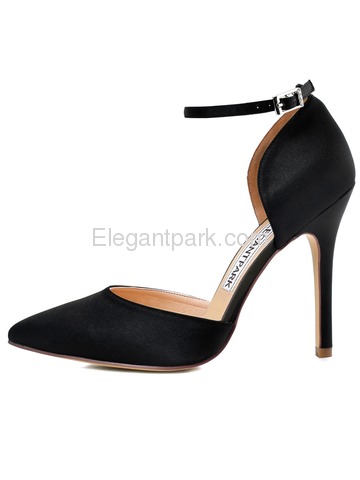 ElegantPark Ivory Woman Pumps Pointed Toe High Heels Two-Pieces Satin Evening Shoes (HC1602)