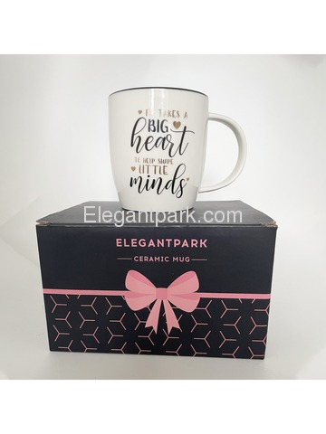 ELEGANTPARK Teacher Mug Ceramic Coffee Mug Inspirational Teacher Mug 13 oz